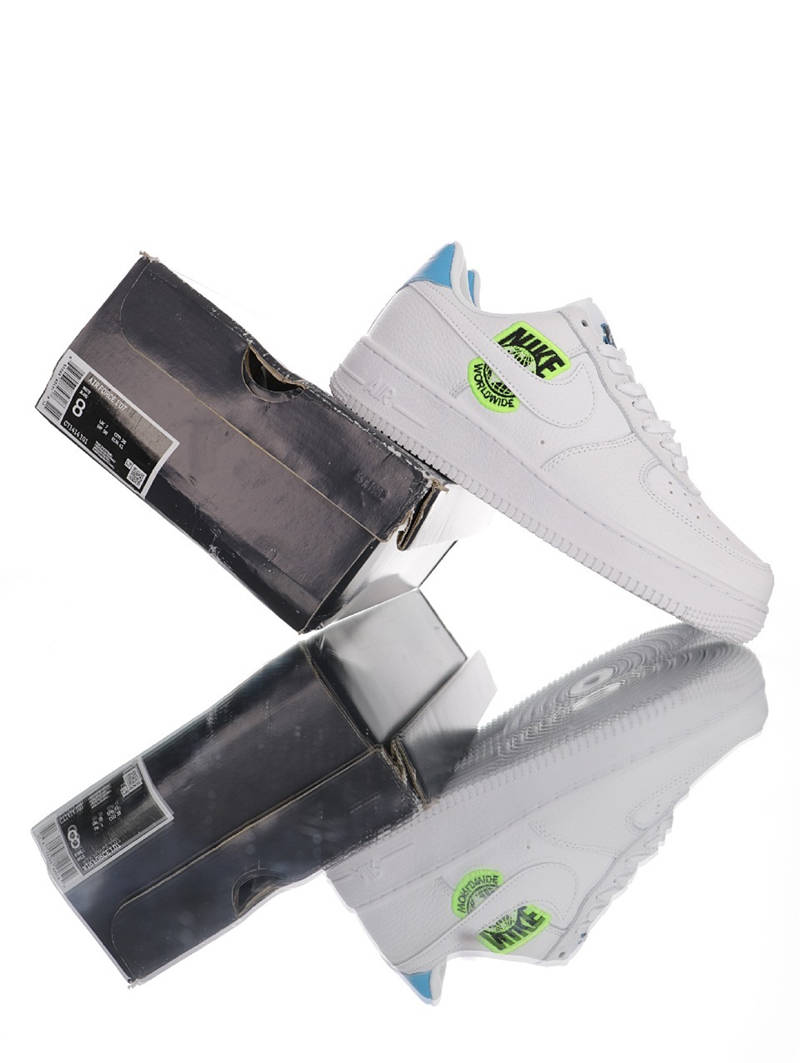 nike air force 1 - Blanco Celeste Fluor