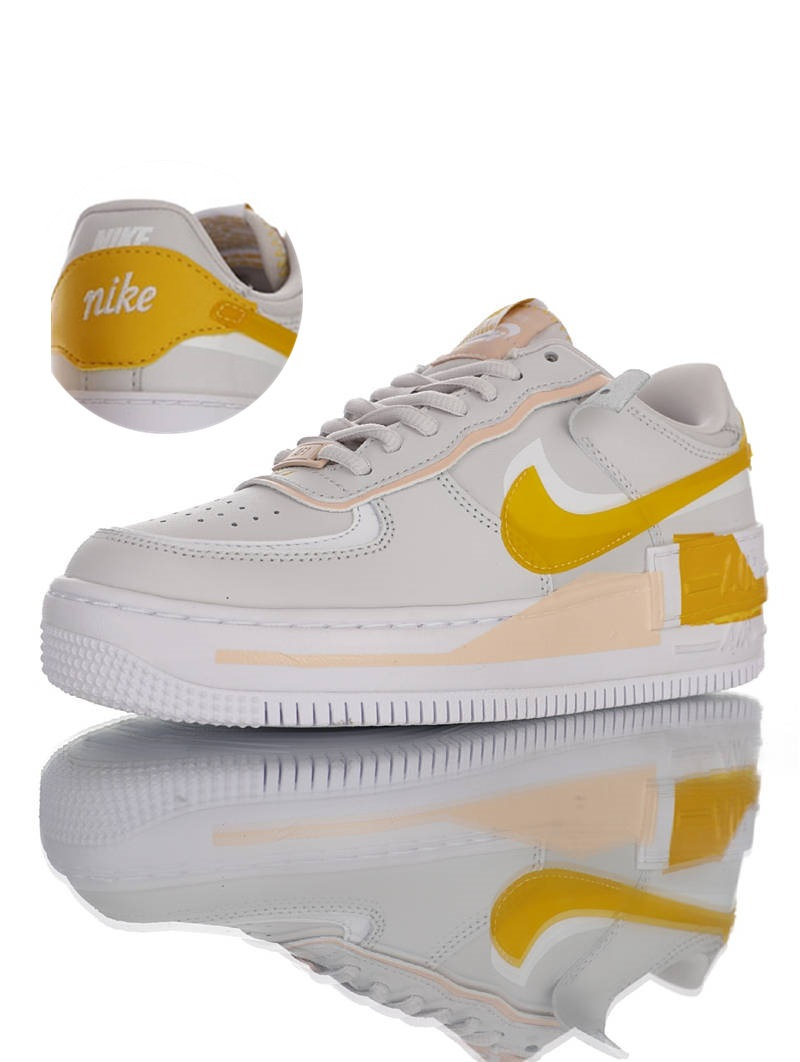 nike air force 1 - Blanco Durazno Amarillo