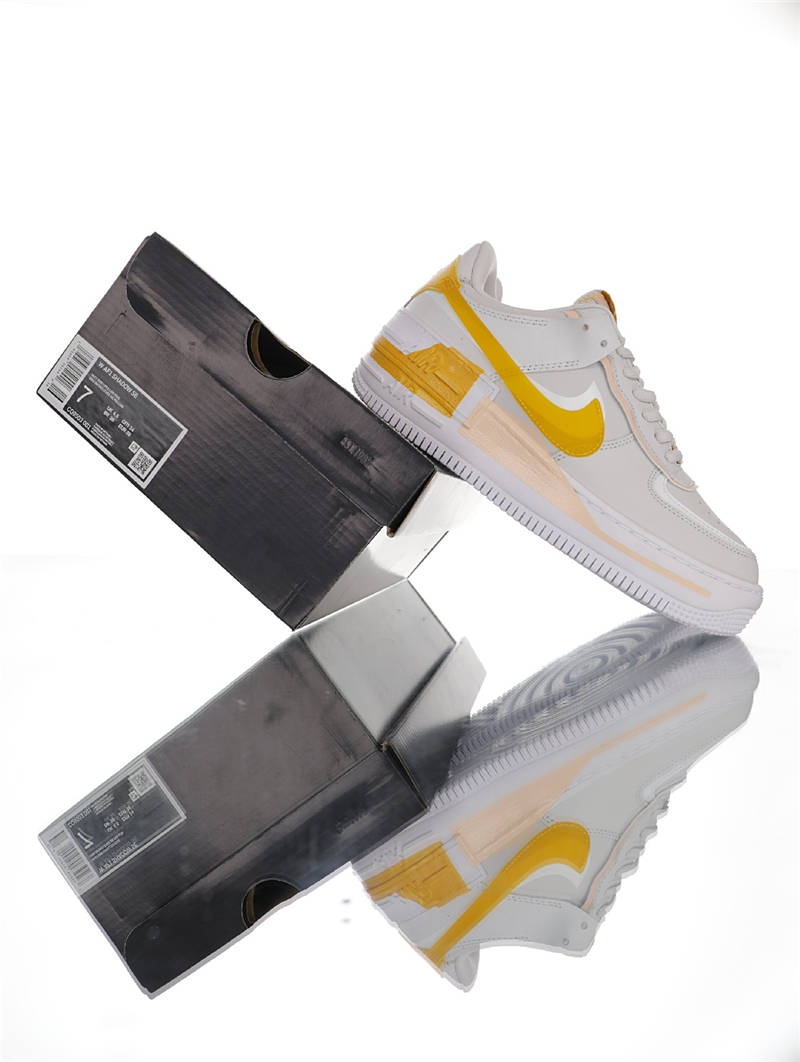 nike air force 1 - Blanco Durazno Amarillo
