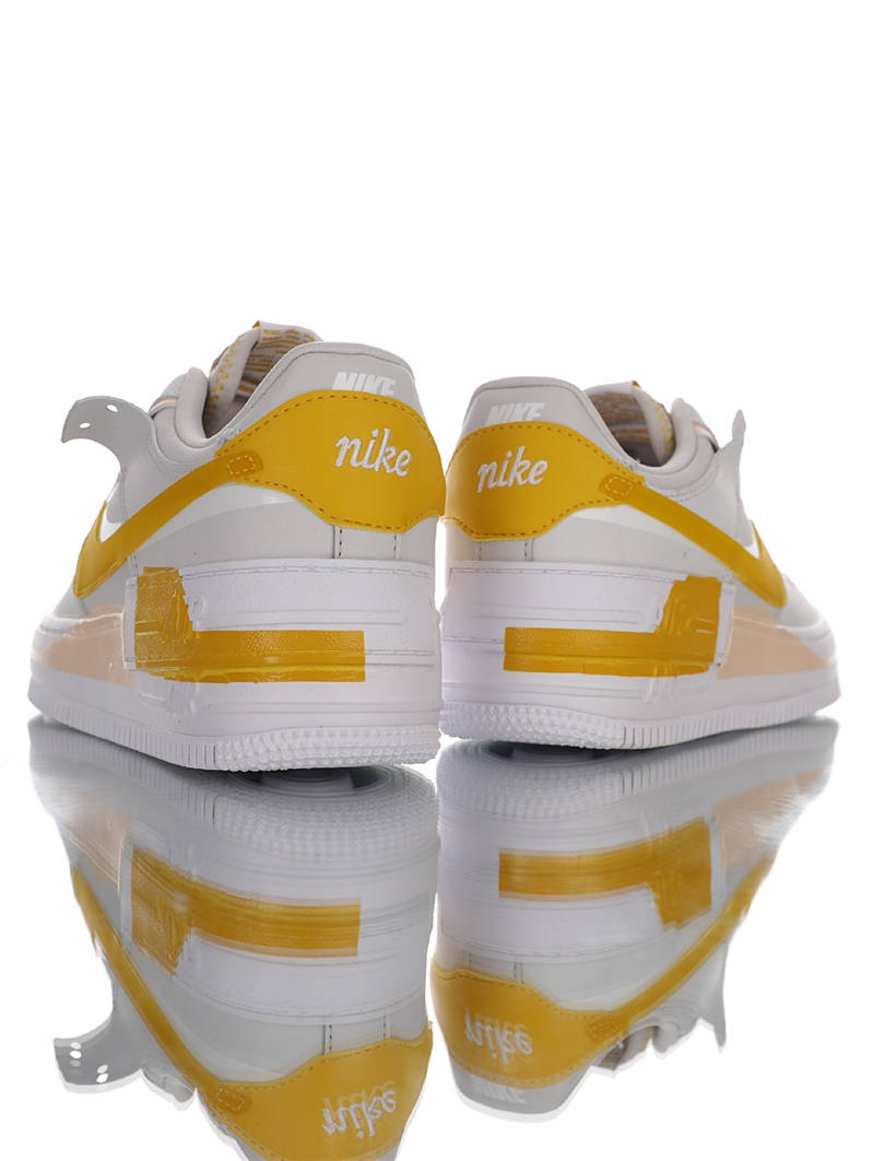nike air force 1 - Blanco Durazno Amarillo