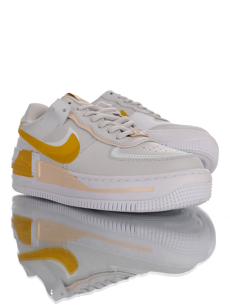 nike air force 1 - Blanco Durazno Amarillo