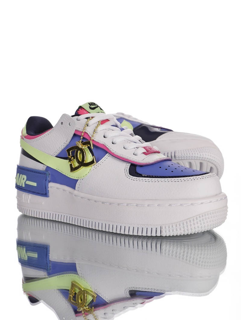 nike air force 1 - Blanco Celeste Fluor Rosado