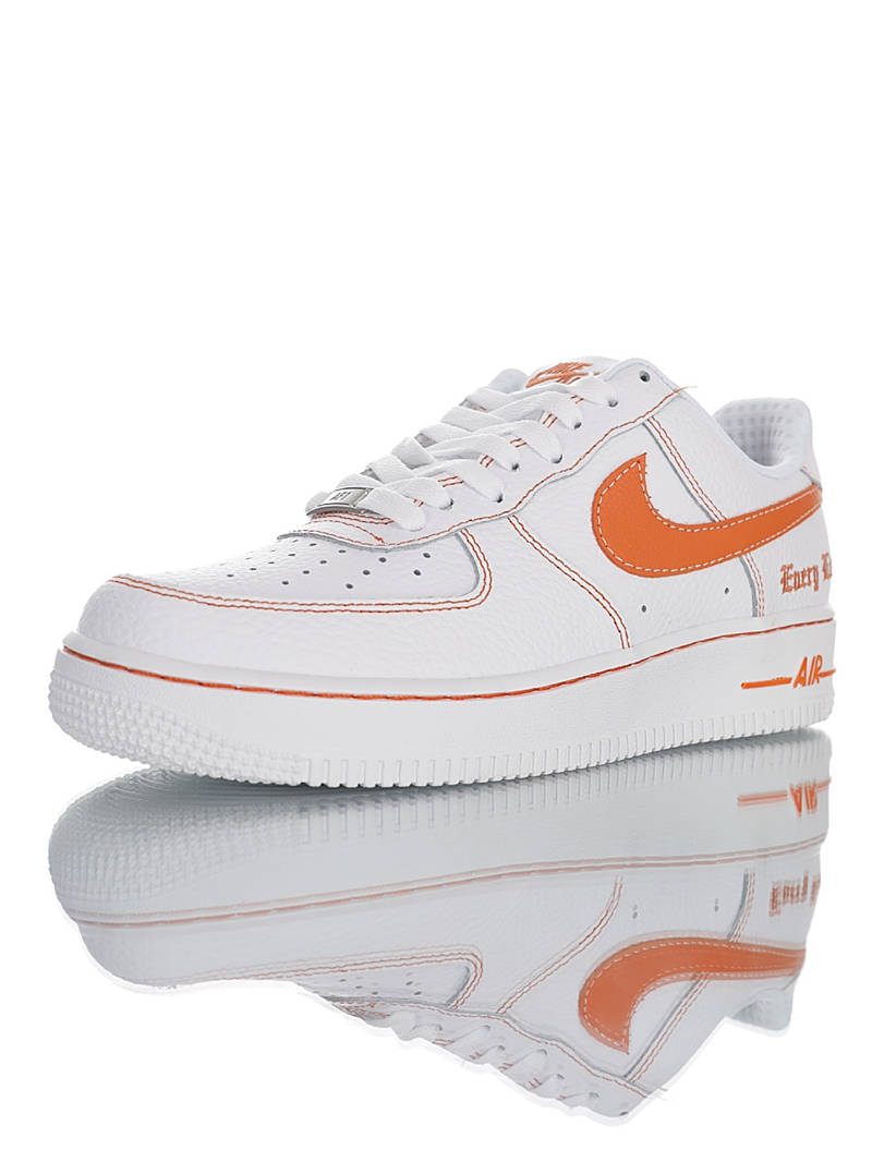 nike air force 1 - Blanco Naranjo