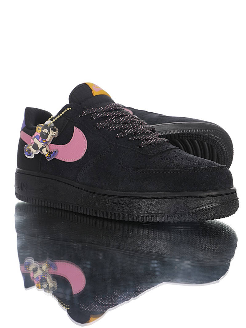 nike air force 1 - Negro Rosado