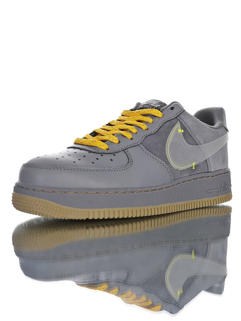 nike air force 1 - Gris Amarillo