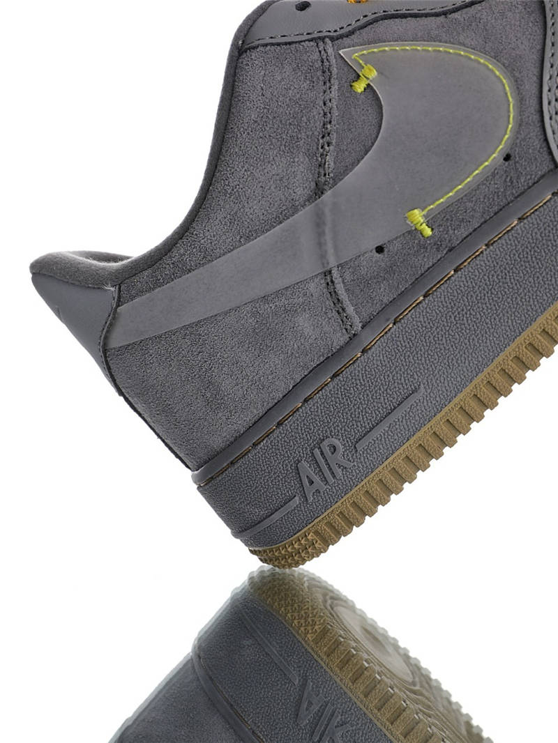 nike air force 1 - Gris Amarillo