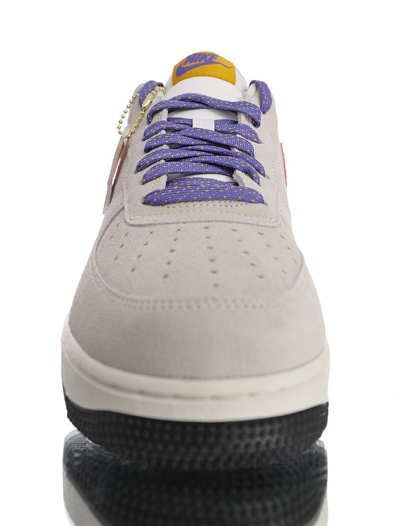 nike air force 1 - Blanco Gris Rosado Morado