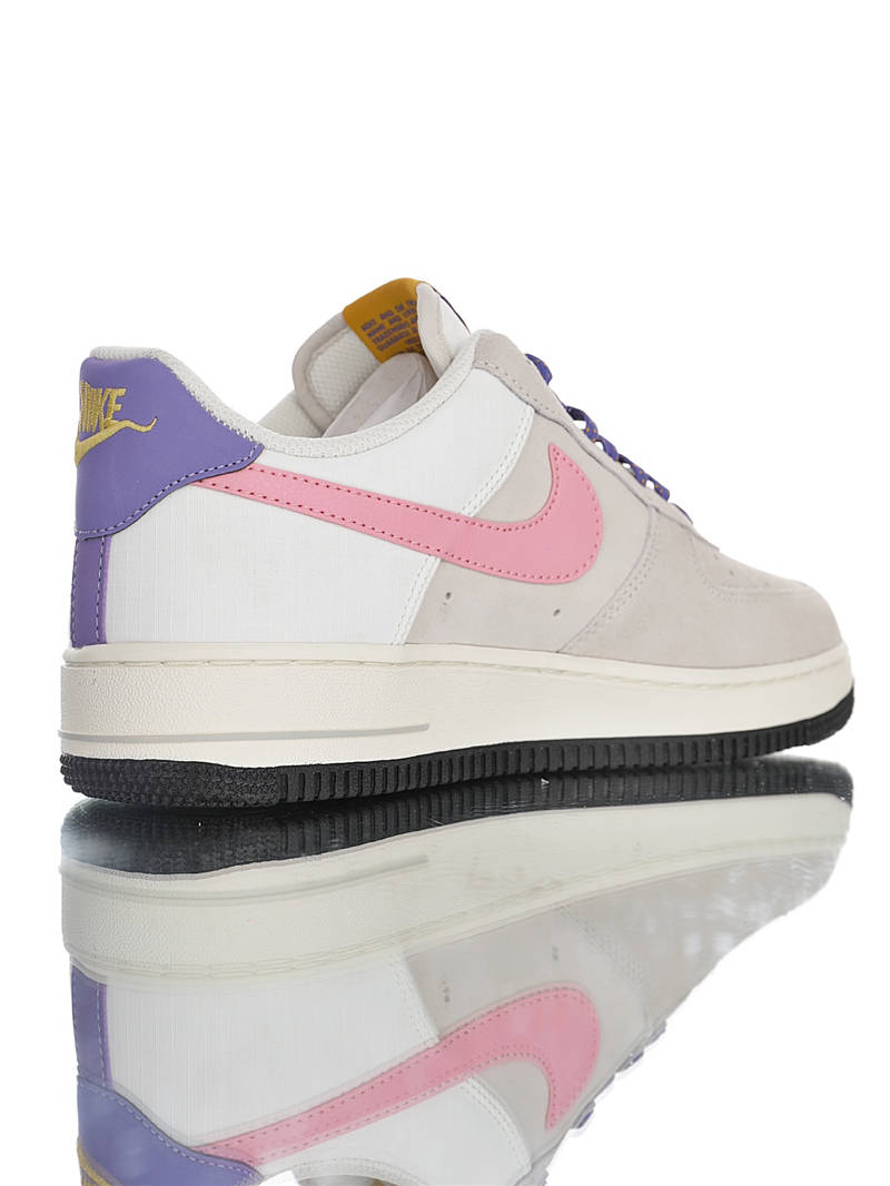 nike air force 1 - Blanco Gris Rosado Morado
