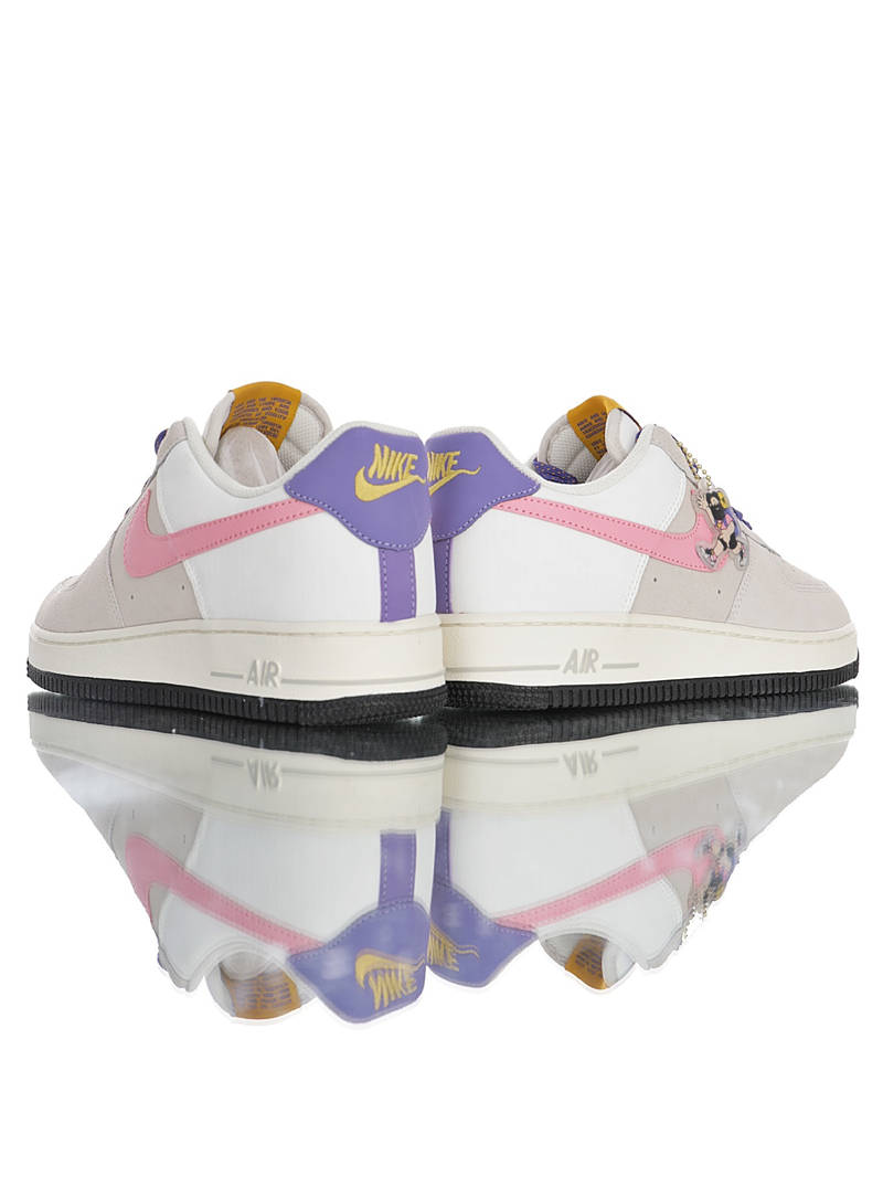 nike air force 1 - Blanco Gris Rosado Morado
