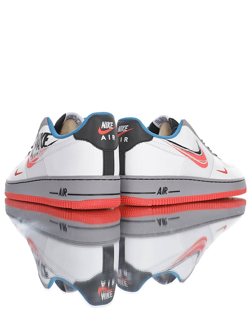 nike air force 1 - Blanco Gris Rojo Azul Negro