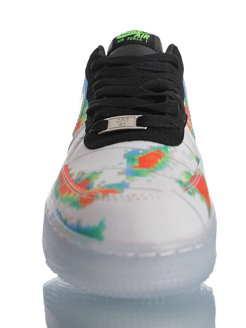 nike air force 1 - Blanco Negro Celeste Arcoiris
