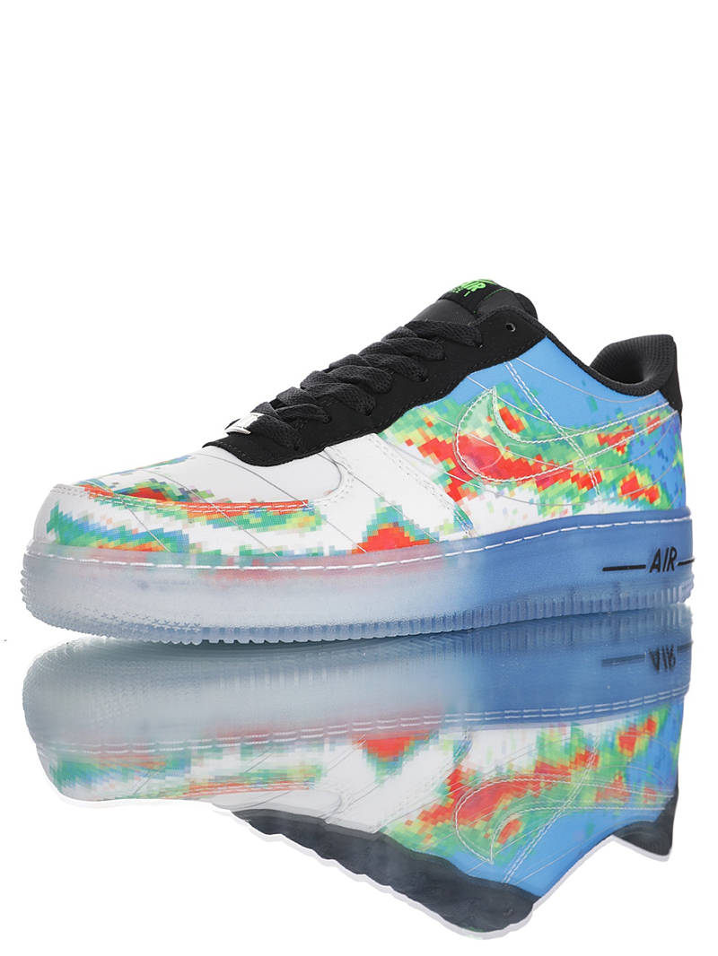 nike air force 1 - Blanco Negro Celeste Arcoiris