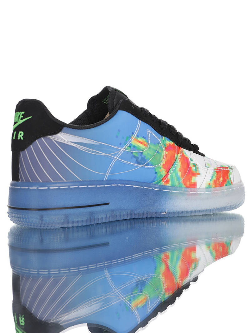 nike air force 1 - Blanco Negro Celeste Arcoiris