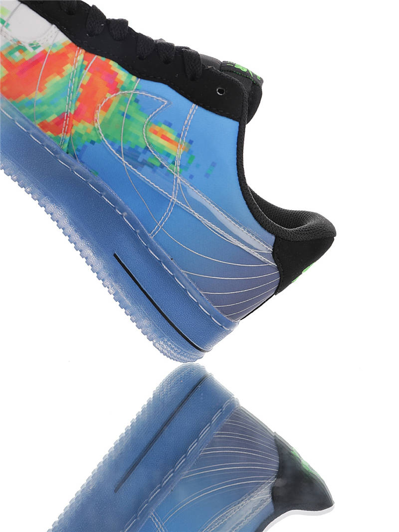 nike air force 1 - Blanco Negro Celeste Arcoiris