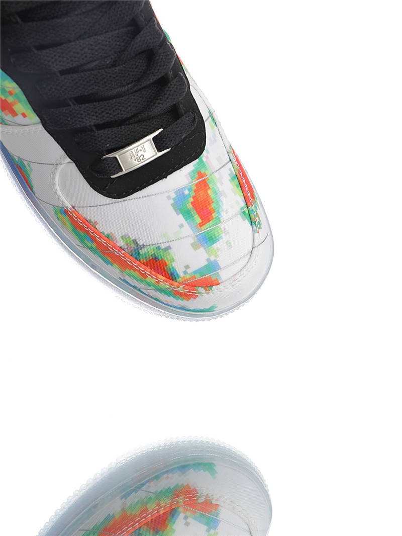 nike air force 1 - Blanco Negro Celeste Arcoiris