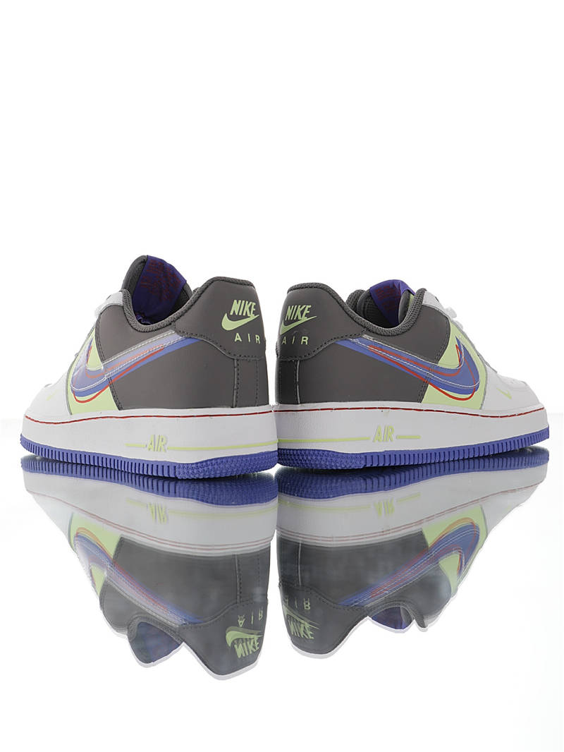 nike air force 1 - Blanco Morado Gris Verde