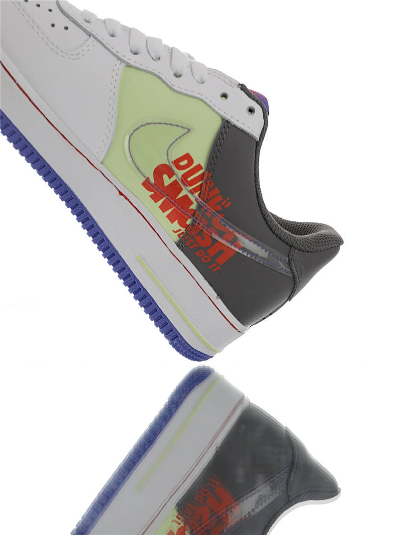 nike air force 1 - Blanco Morado Gris Verde