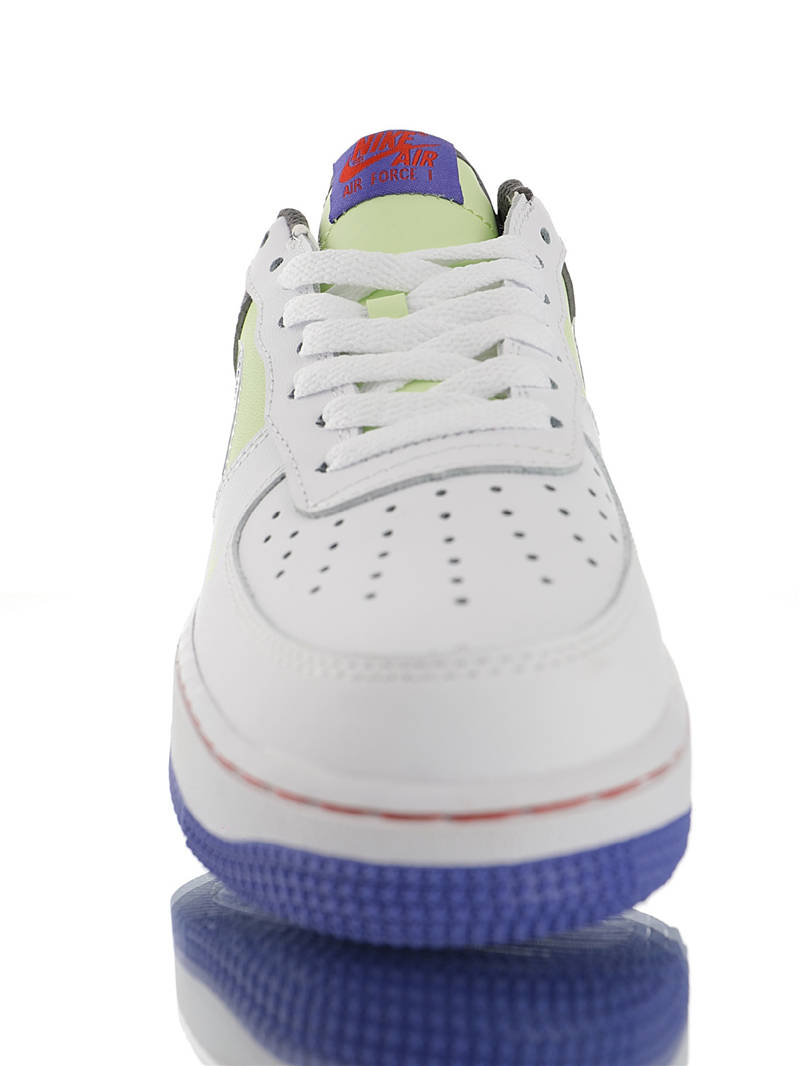 nike air force 1 - Blanco Morado Gris Verde