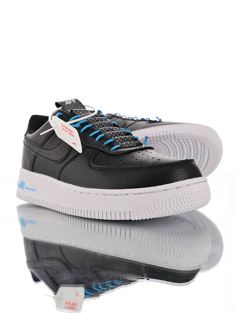 nike air force 1 - Negro Celeste