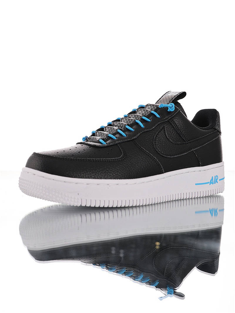 nike air force 1 - Negro Celeste