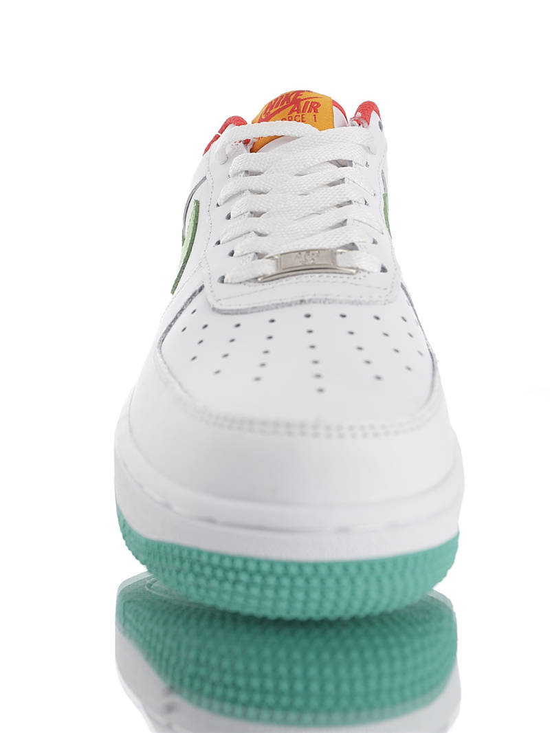 nike air force 1 - Blanco Verde Naranjo