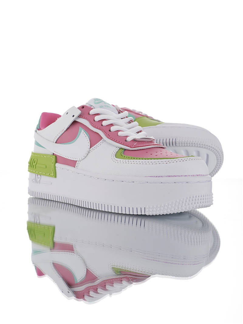 nike air force 1 - Blanco Rosado Verde Celeste