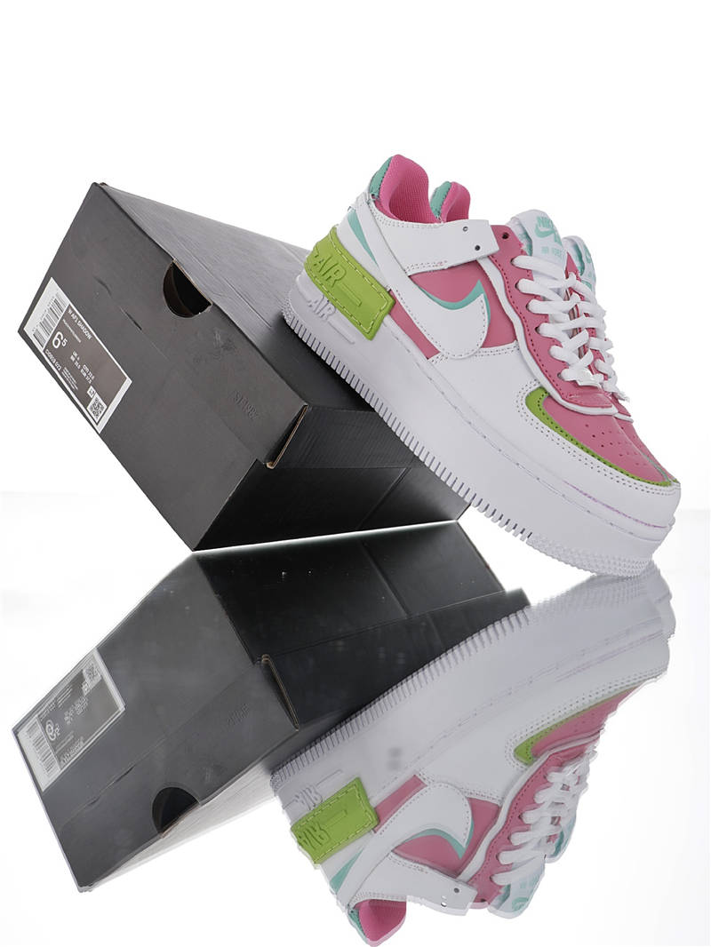 nike air force 1 - Blanco Rosado Verde Celeste