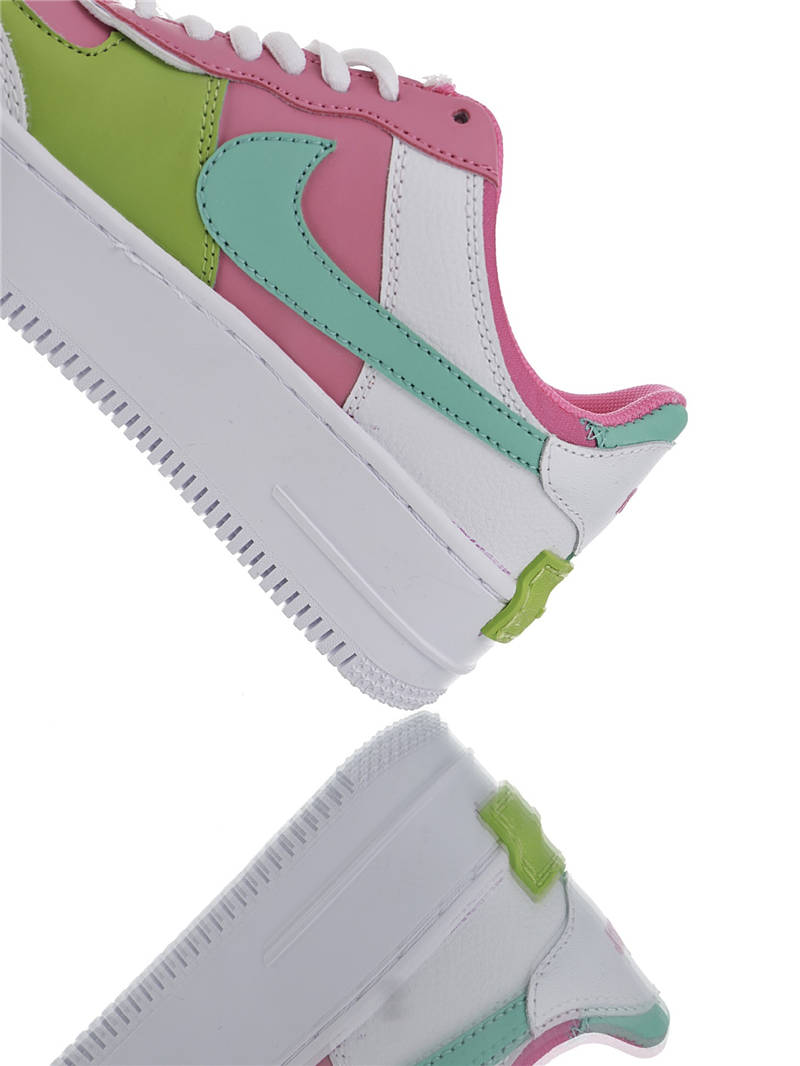 nike air force 1 - Blanco Rosado Verde Celeste