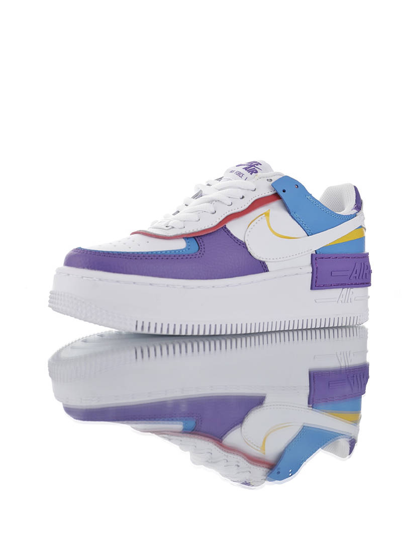 nike air force 1 - Blanco Morado Celeste Amarillo Rojo