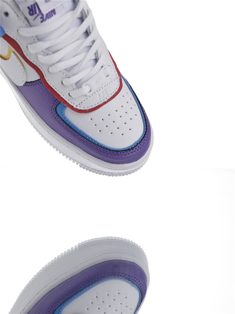 nike air force 1 - Blanco Morado Celeste Amarillo Rojo
