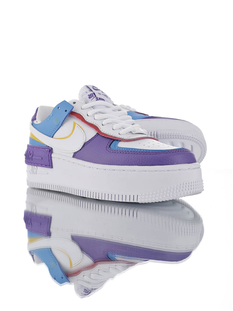 nike air force 1 - Blanco Morado Celeste Amarillo Rojo