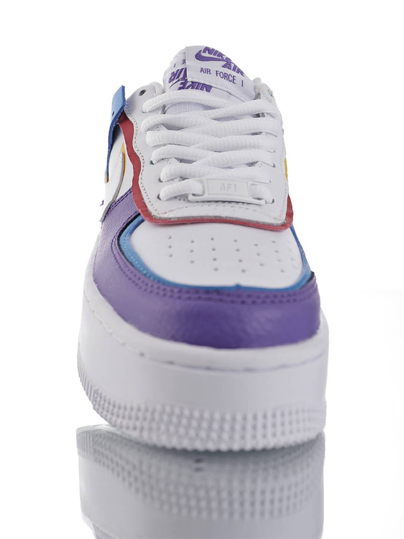 nike air force 1 - Blanco Morado Celeste Amarillo Rojo