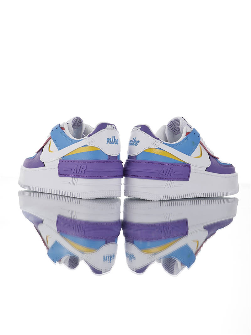 nike air force 1 - Blanco Morado Celeste Amarillo Rojo