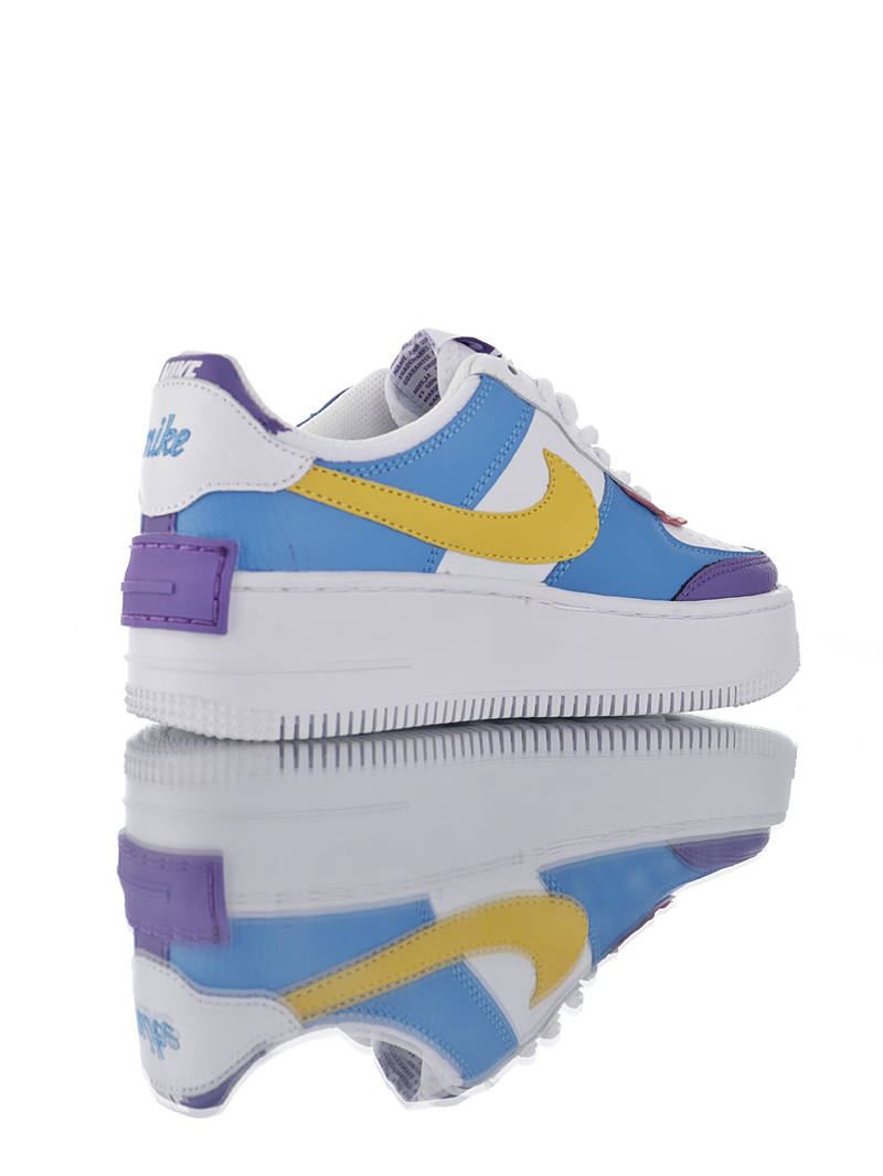 nike air force 1 - Blanco Morado Celeste Amarillo Rojo