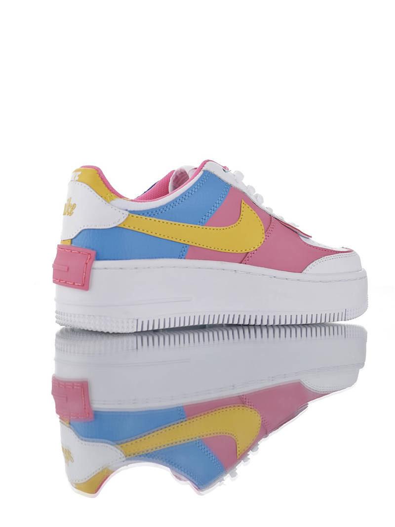 nike air force 1 - Blanco Negro Amarillo Celeste Rosado
