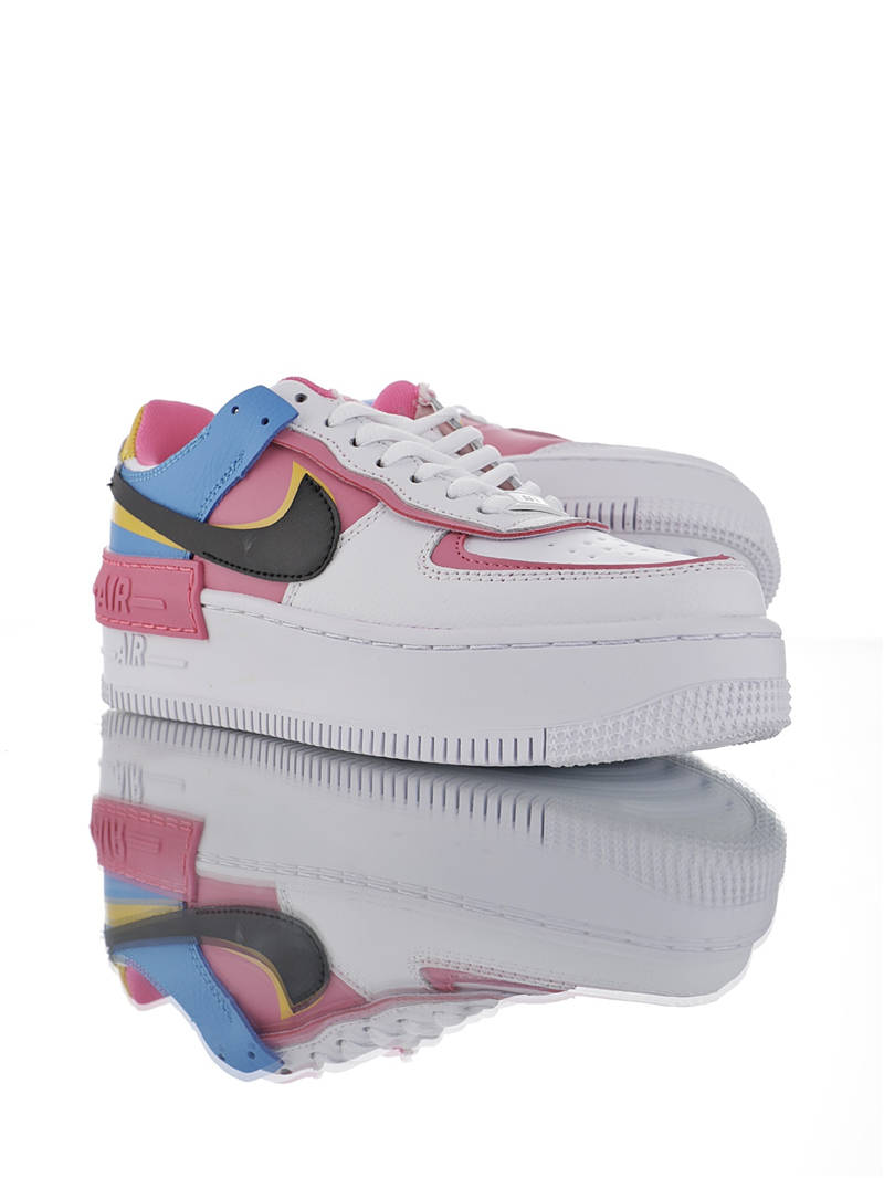 nike air force 1 - Blanco Negro Amarillo Celeste Rosado