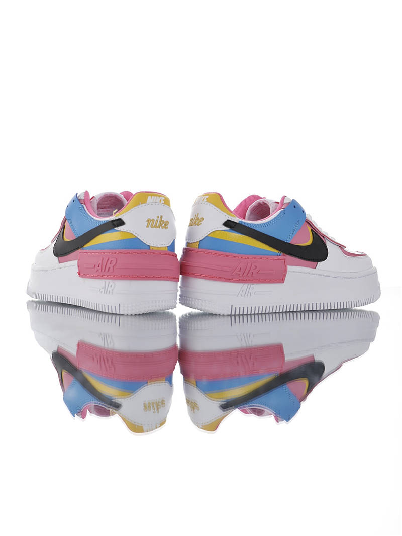 nike air force 1 - Blanco Negro Amarillo Celeste Rosado