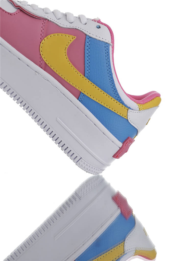 nike air force 1 - Blanco Negro Amarillo Celeste Rosado