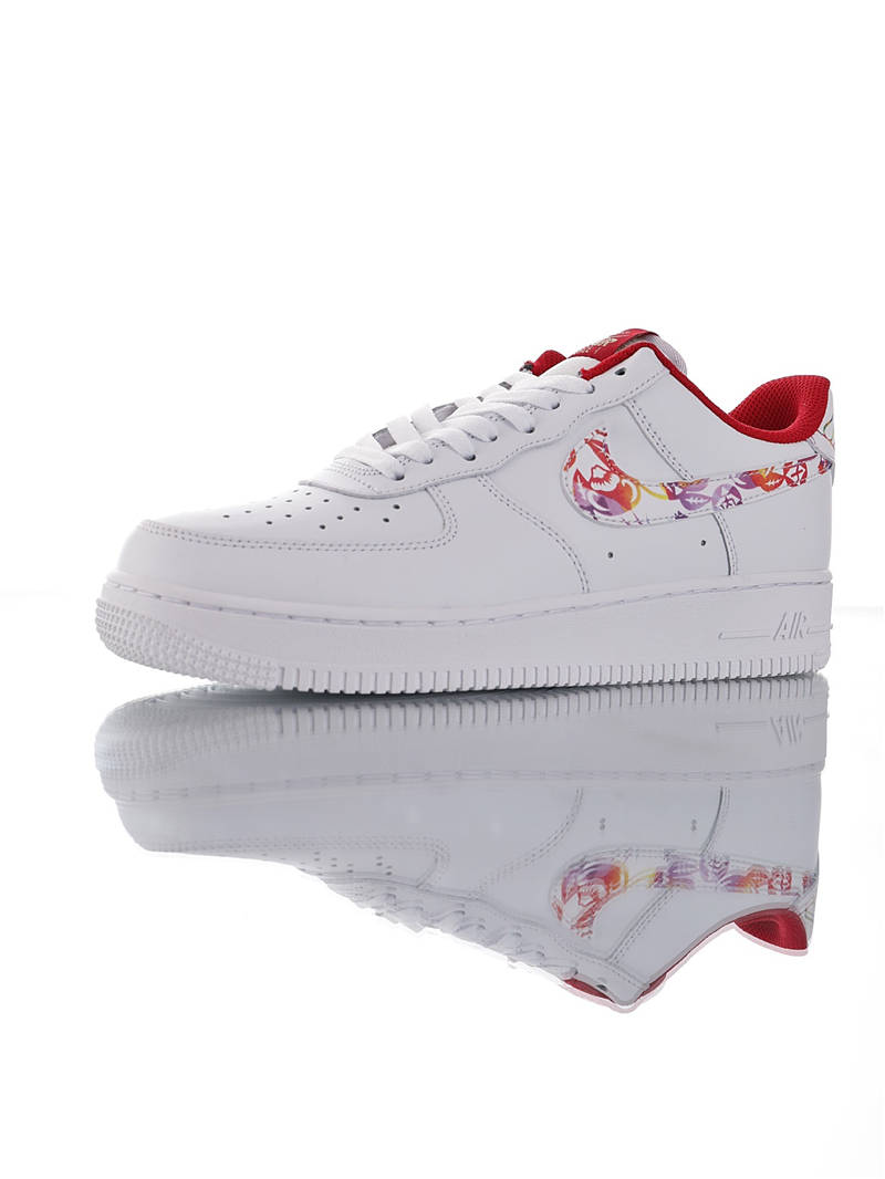 nike air force 1 - Blanco Rojo Arcoiris