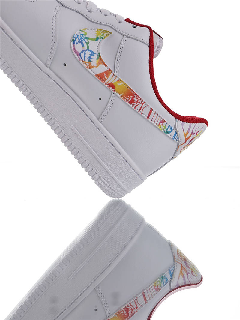 nike air force 1 - Blanco Rojo Arcoiris