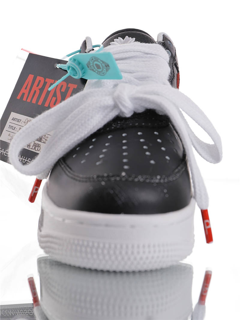 nike air force 1 - Negro Rojo Blanco