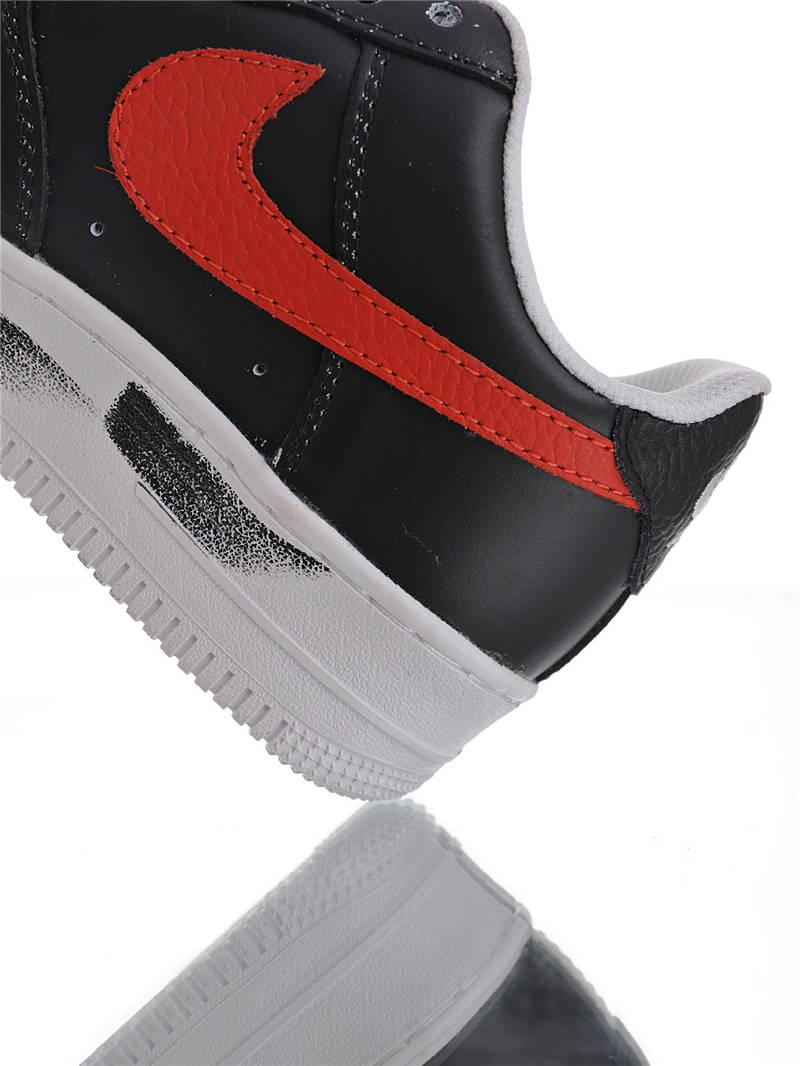 nike air force 1 - Negro Rojo Blanco