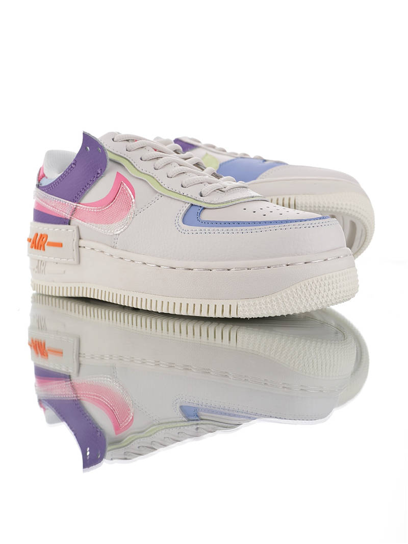 nike air force 1 - Blanco Morado Rosado Celeste Verde