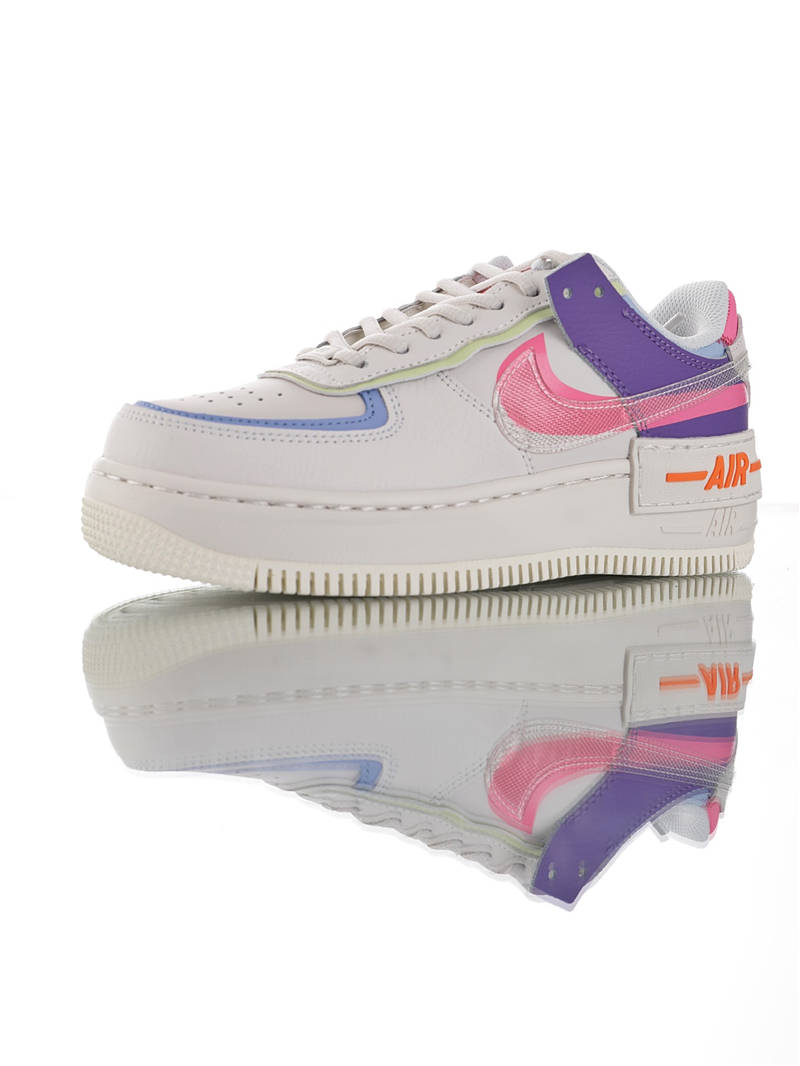 nike air force 1 - Blanco Morado Rosado Celeste Verde