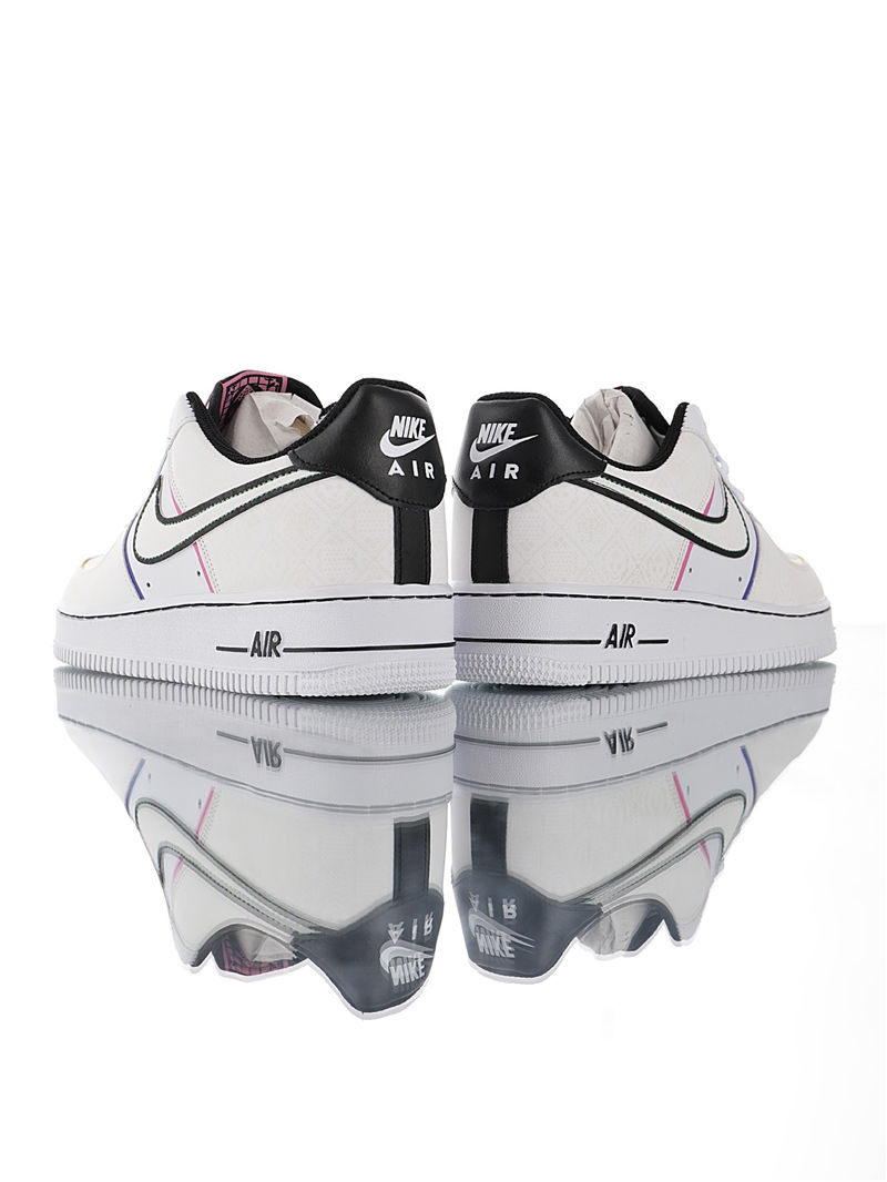 nike air force 1 - Blanco Negro Rosado Morado Amarillo Fluor