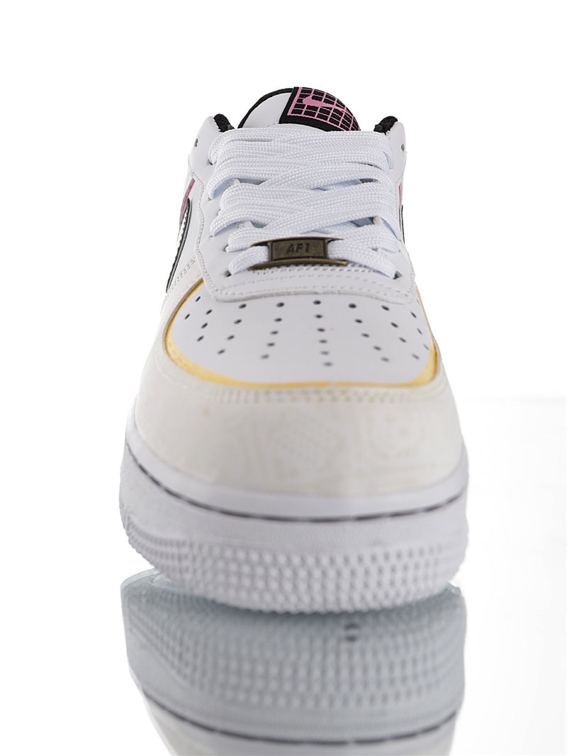 nike air force 1 - Blanco Negro Rosado Morado Amarillo Fluor