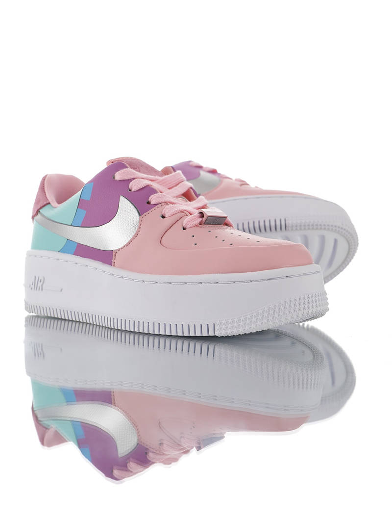 nike air force 1 - Rosado Morado Celeste Plateado