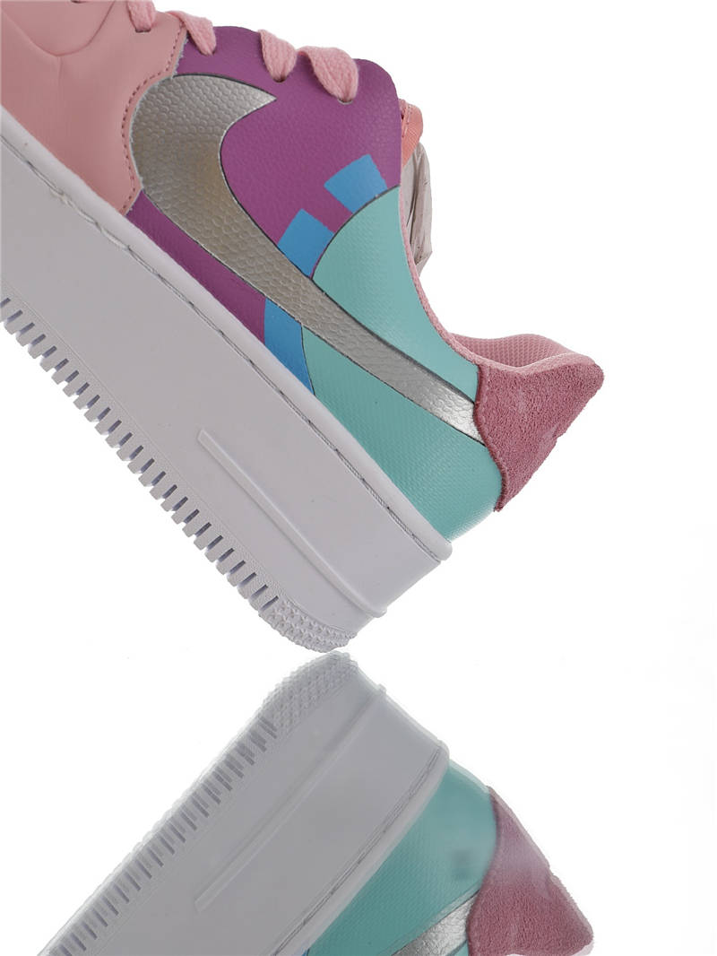 nike air force 1 - Rosado Morado Celeste Plateado