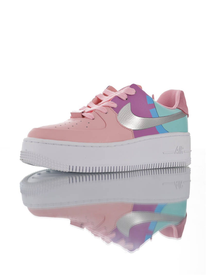 nike air force 1 - Rosado Morado Celeste Plateado