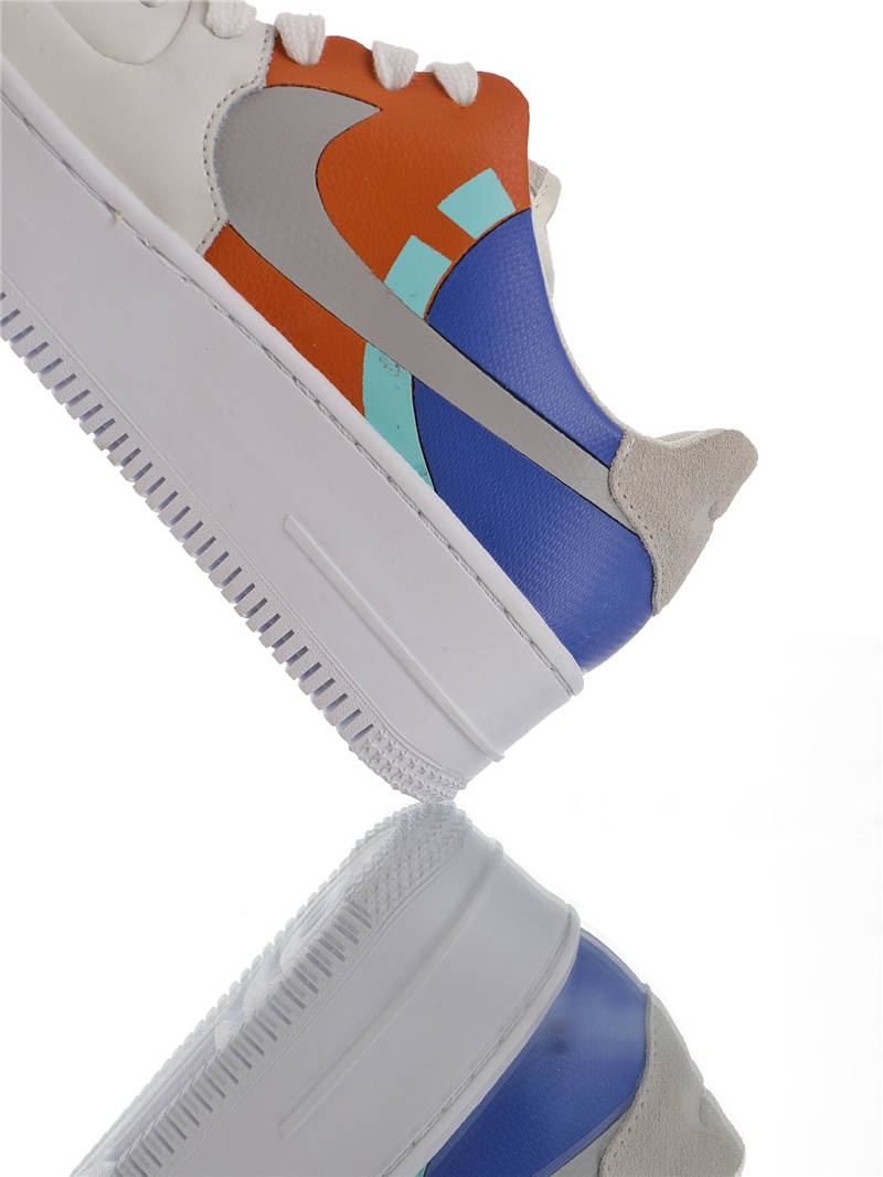 nike air force 1 - Naranjo Azul Celeste Gris Blanco